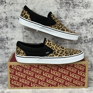NIB Vans Classic Slip-On Leopard/Black Women's 6/Men's 4.5 - VN0A2Z41CJJ